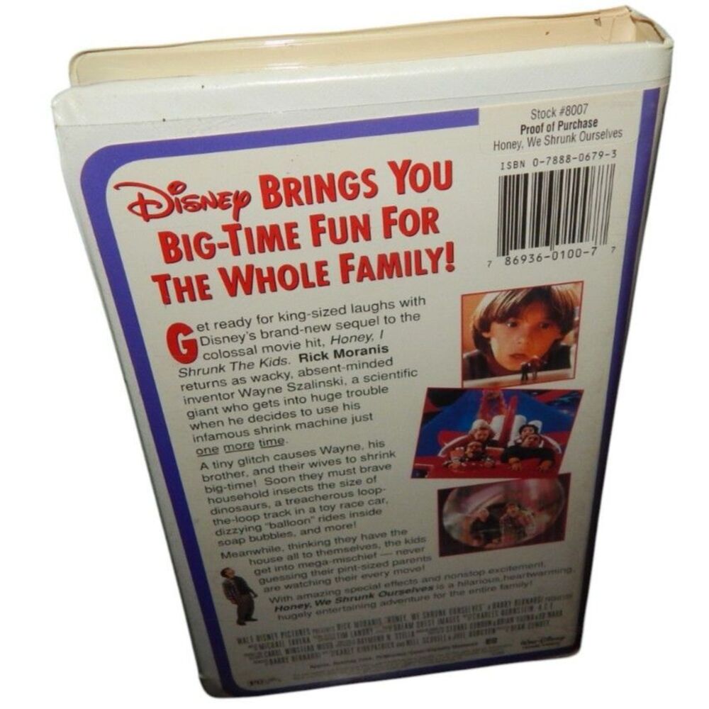 DISNEY'S HONEY WE SHRUNK OURSELVES vintage VHS in original case - Picture 4 of 7